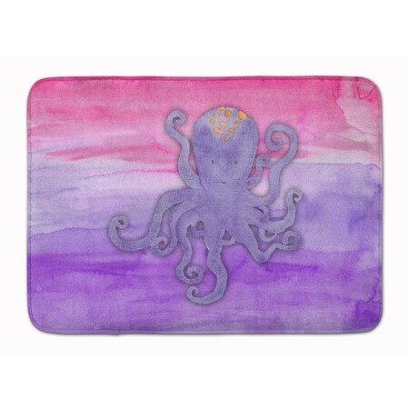 Carolines Treasures Octopus Watercolor Machine Washable Memory Foam Mat BB7424RUG